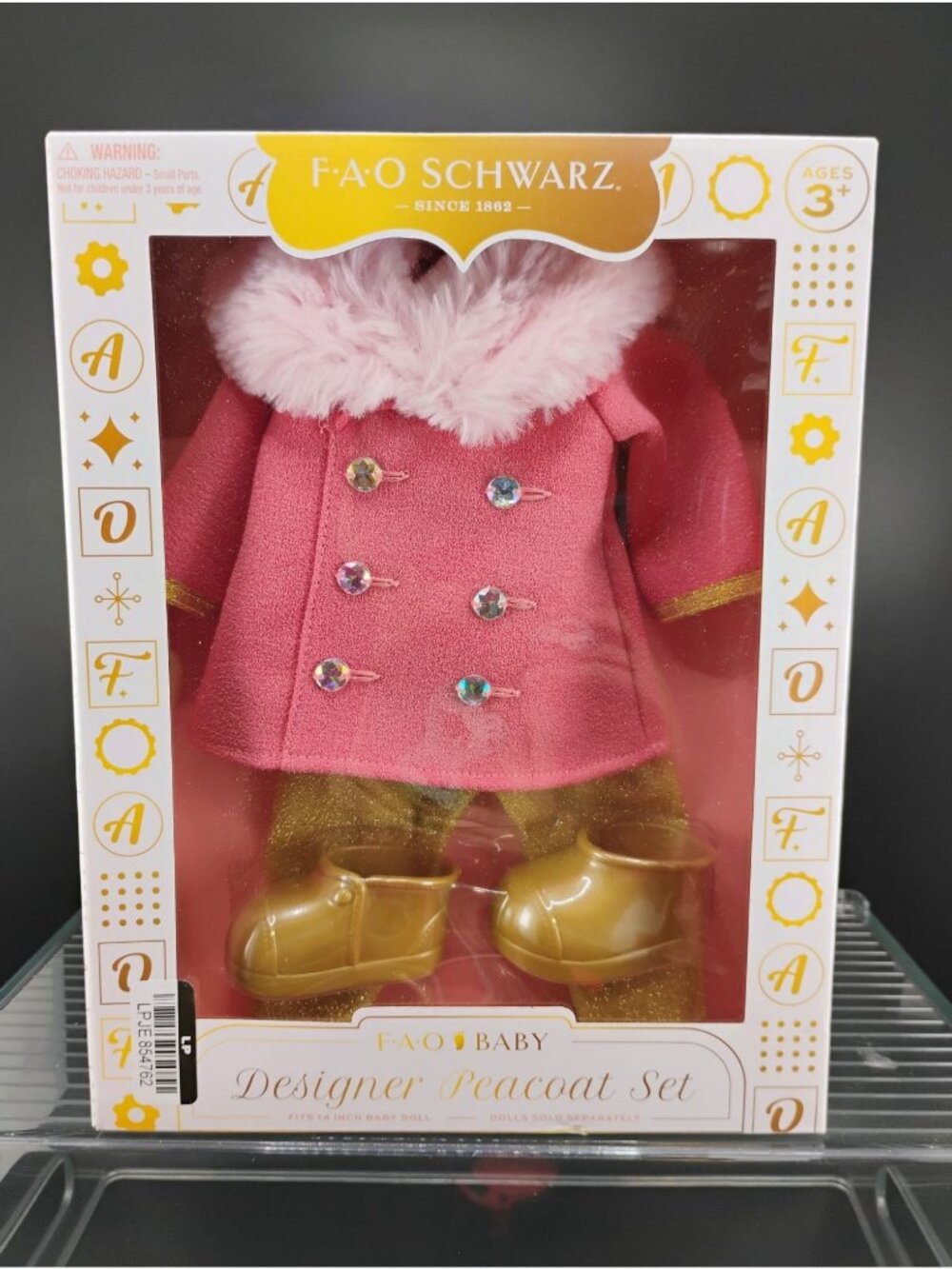 FAO Schwarz Baby Designer Peacoat Set For 14" Dolls Age 3+